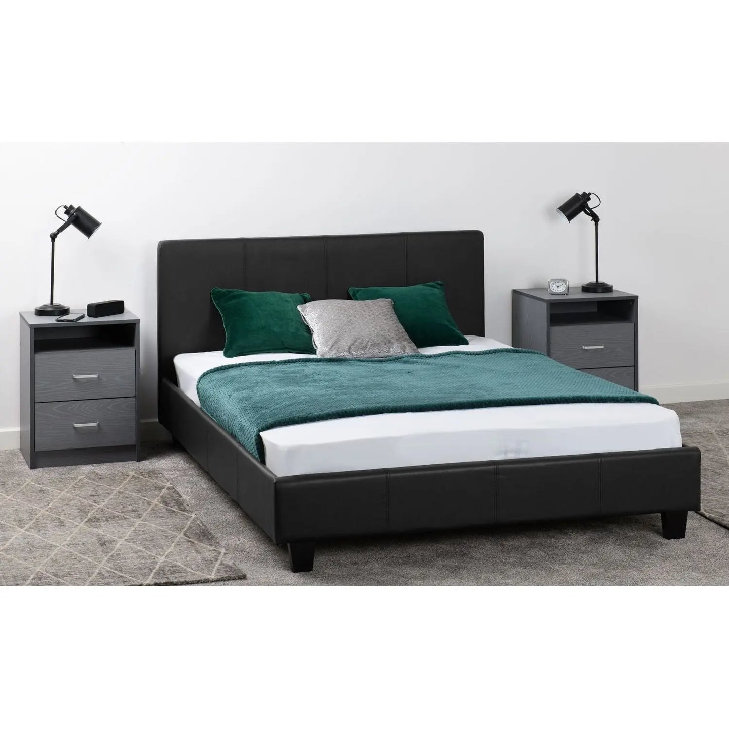 Prado 4'6" Bed Faux Leather My Store