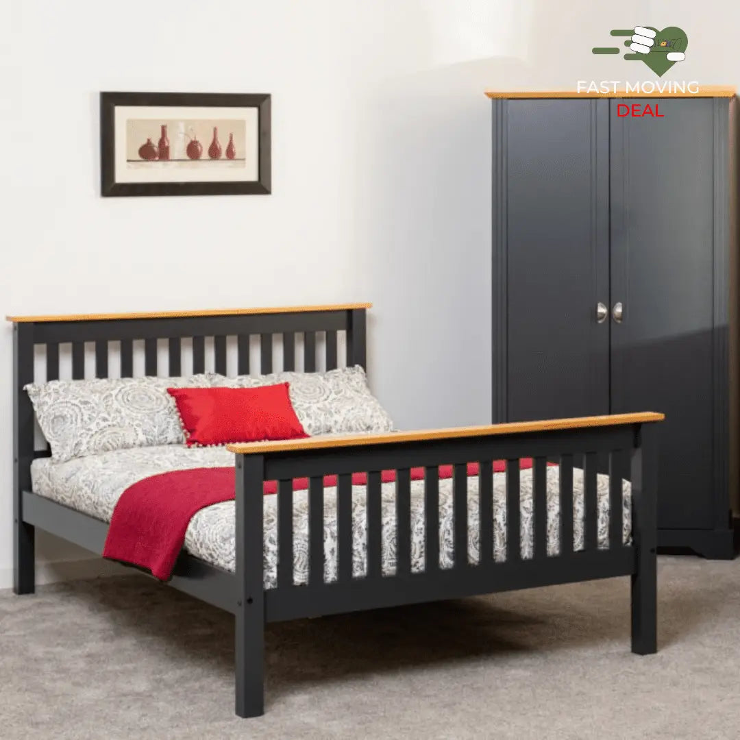 Monaco 4'6" Bed High Foot End Wooden My Store