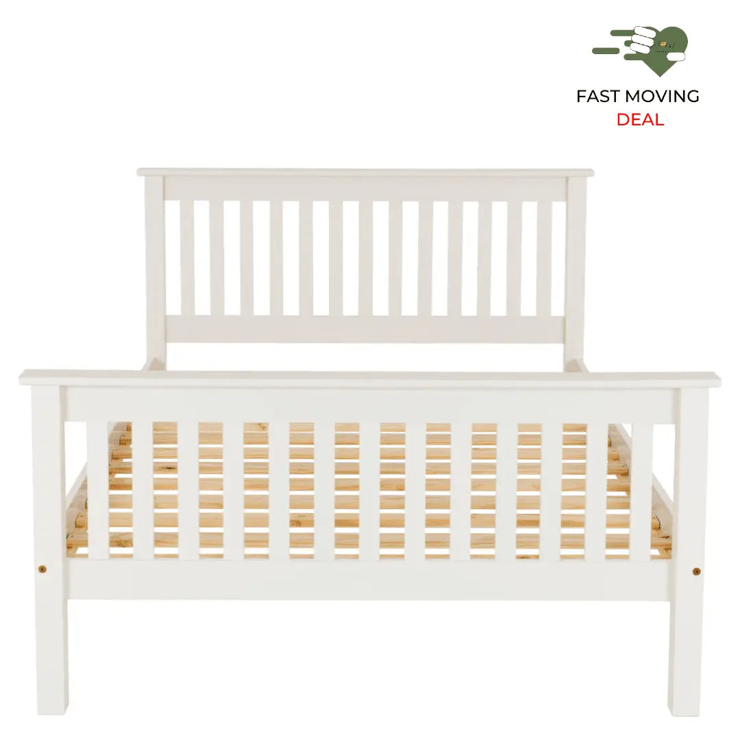 Monaco 4'6" Bed High Foot End Wooden My Store