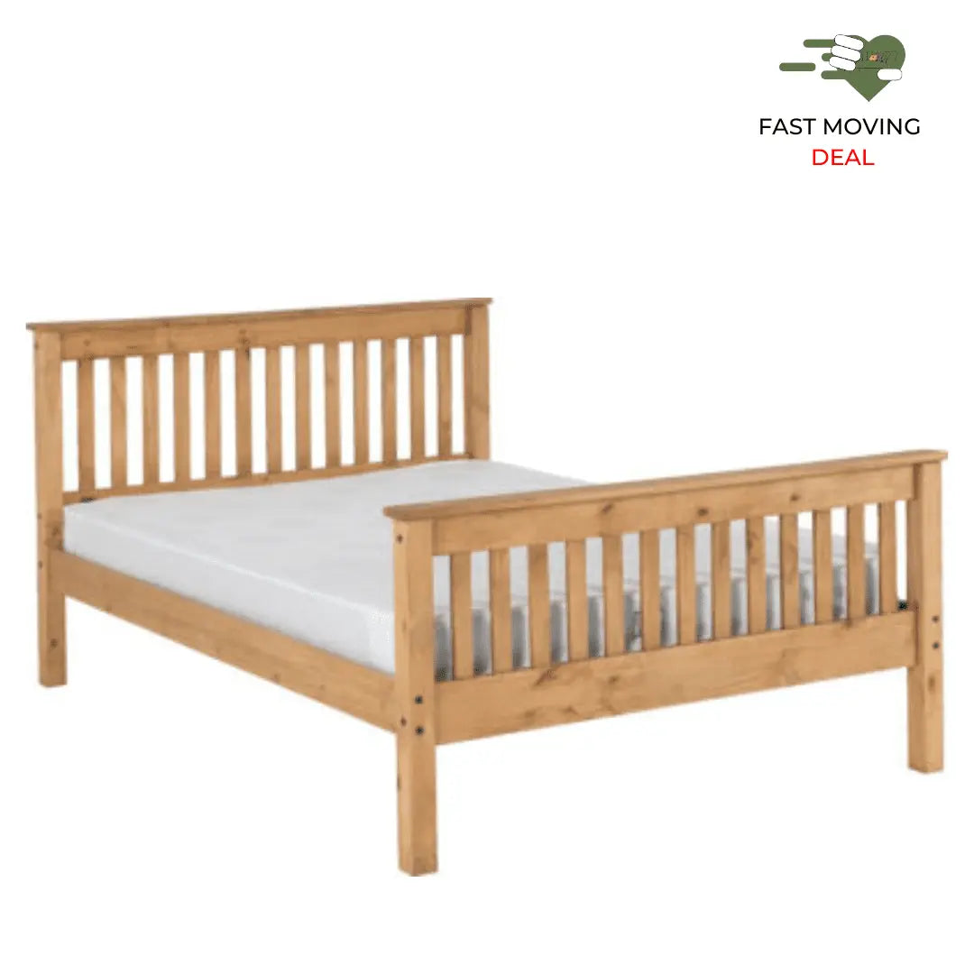 Monaco 4'6" Bed High Foot End Wooden My Store
