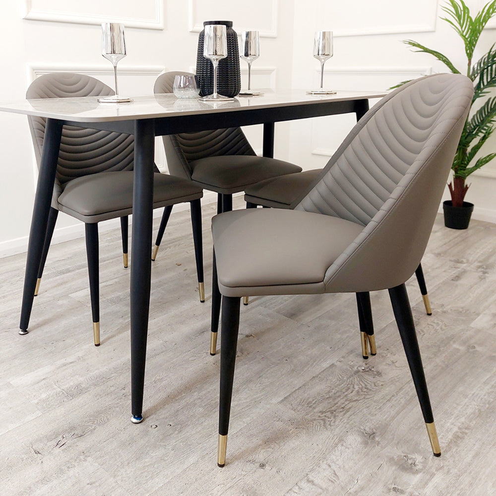 Alba Leather Dining Chair Furnish 365 Limited