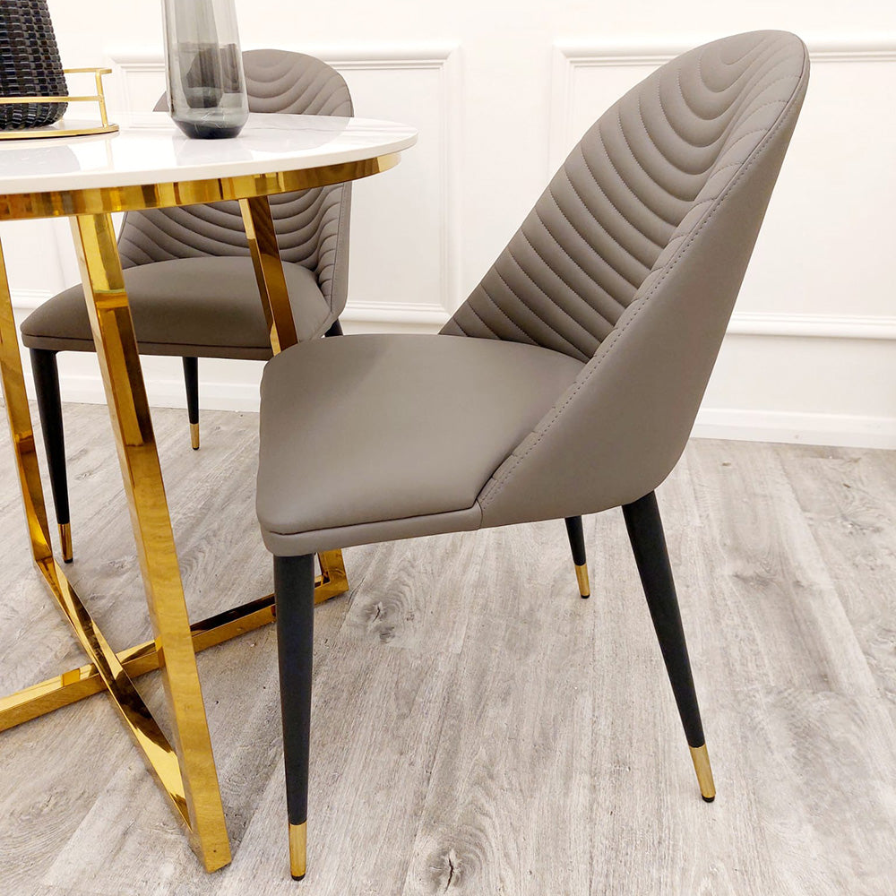 Alba Leather Dining Chair Furnish 365 Limited