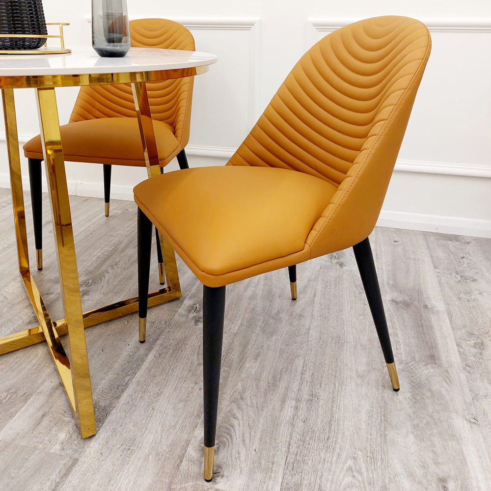 Alba Leather Dining Chair Furnish 365 Limited