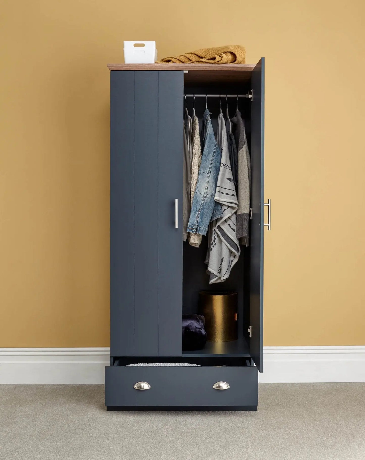 Kendal 2 Door 1 Drawer Wardrobe - Grab Some Furniture