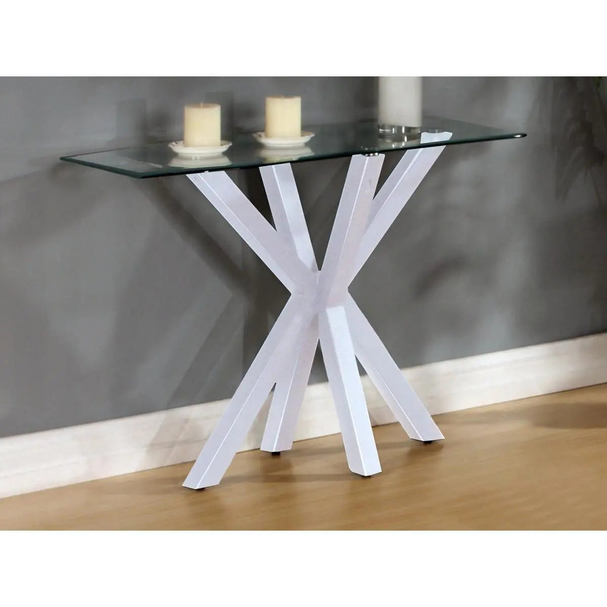 Langley Gloss Console Table White My Store