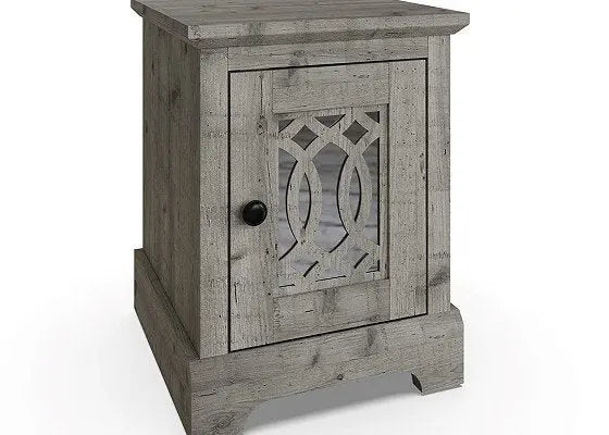 Amelie 1 Door Mirrored Bedside Table Pair - Grab Some Furniture