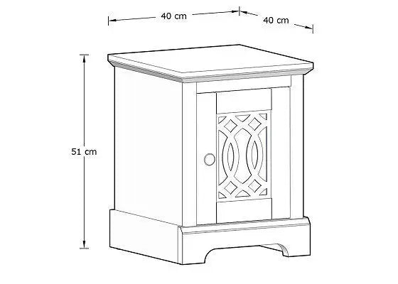 Amelie 1 Door Mirrored Bedside Table Pair - Grab Some Furniture