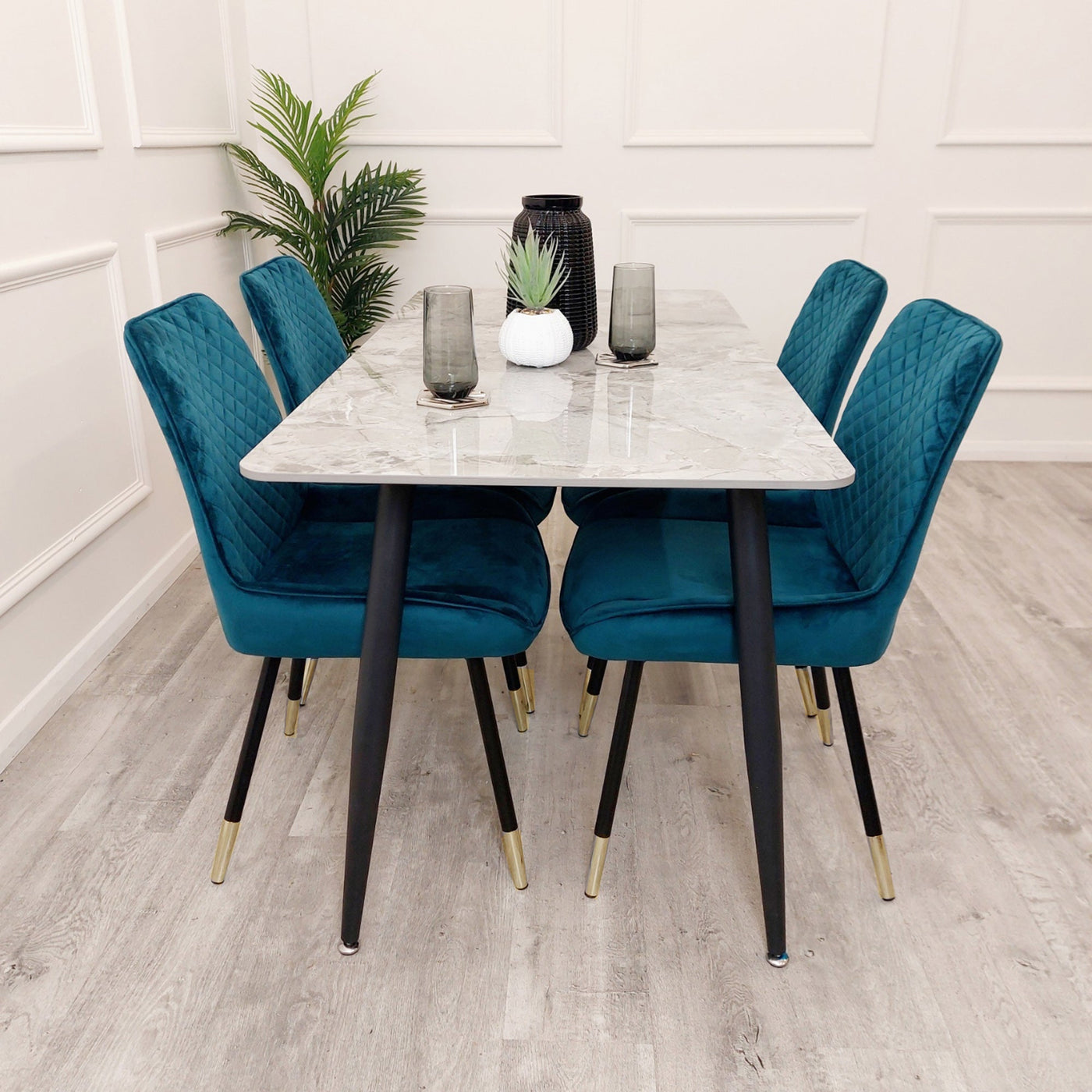 Luna Velvet Dining Chair - ALL COLOURS Furnish 365 Limited