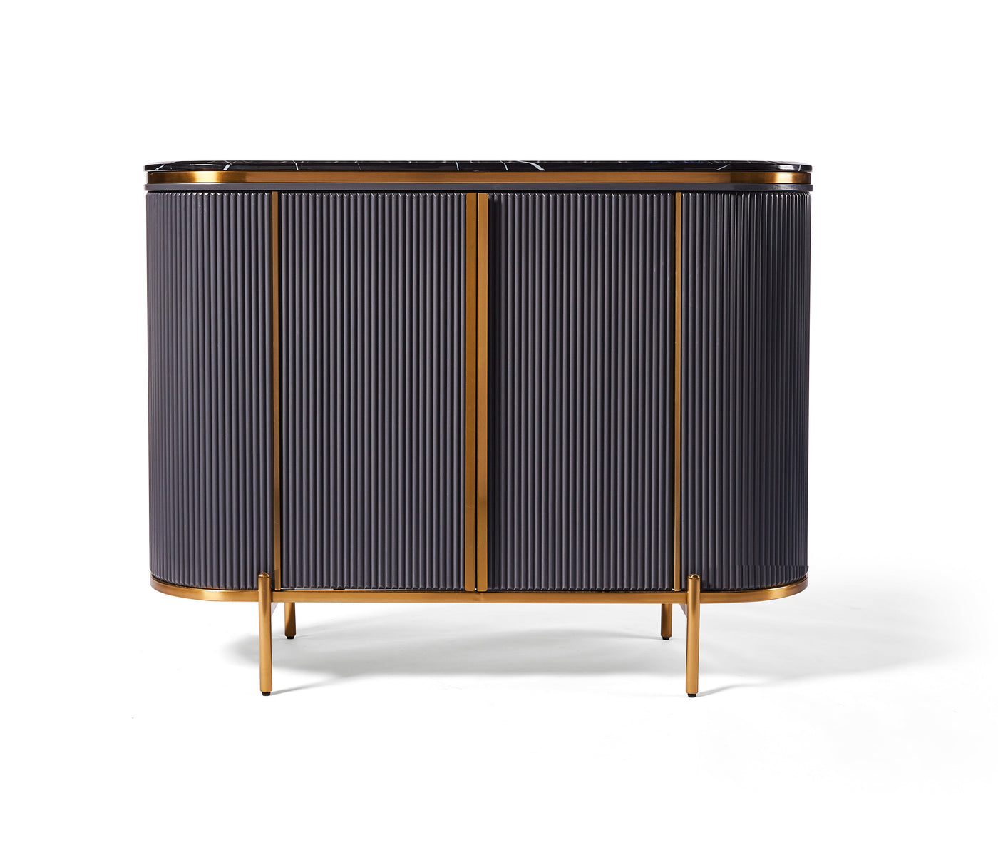 Dalia Ribbed Furniture Range - Midnight & Gold Furnish 365 Limited