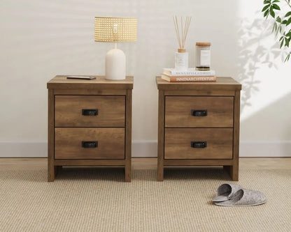 Boston 2 Drawer Bedside Table Pair - Grab Some Furniture