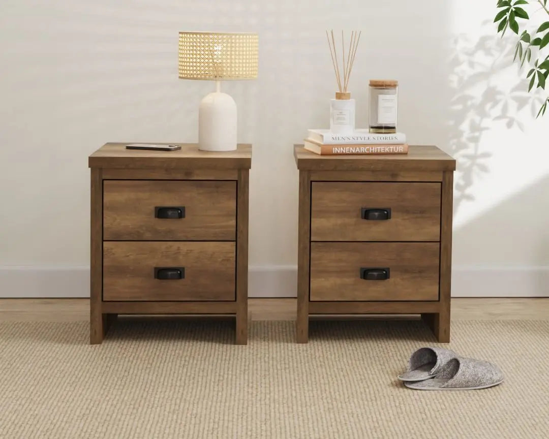 Boston Two-Drawer Nightstand Set - Grab Some Furniture