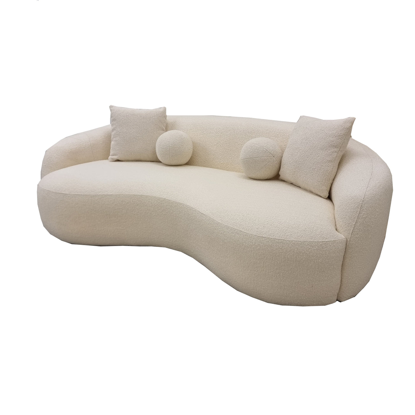 The Wave Boucle Sofa - Ivory Furnish 365 Limited