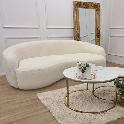 The Wave Boucle Sofa - Ivory Furnish 365 Limited