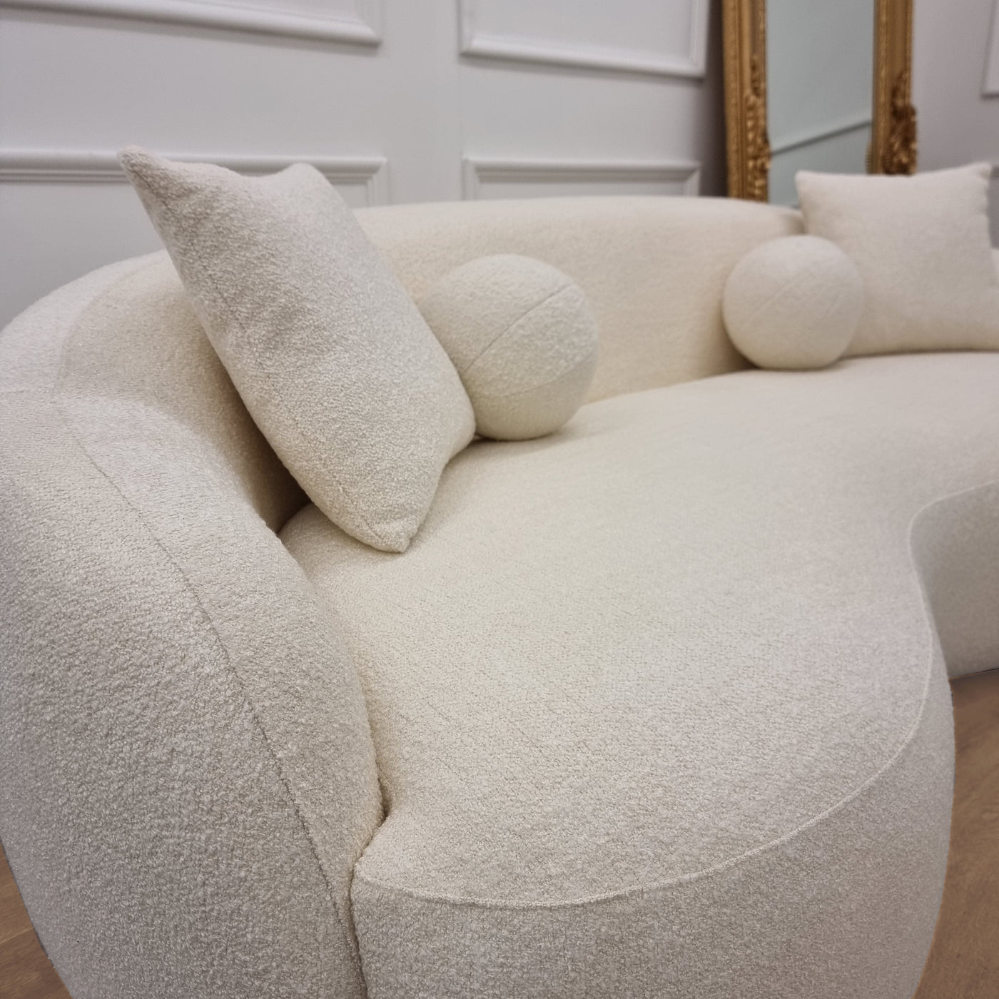 The Wave Boucle Sofa - Ivory Furnish 365 Limited