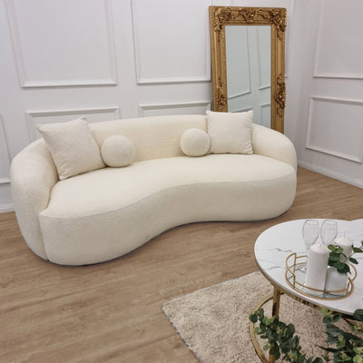 The Wave Boucle Sofa - Ivory Furnish 365 Limited