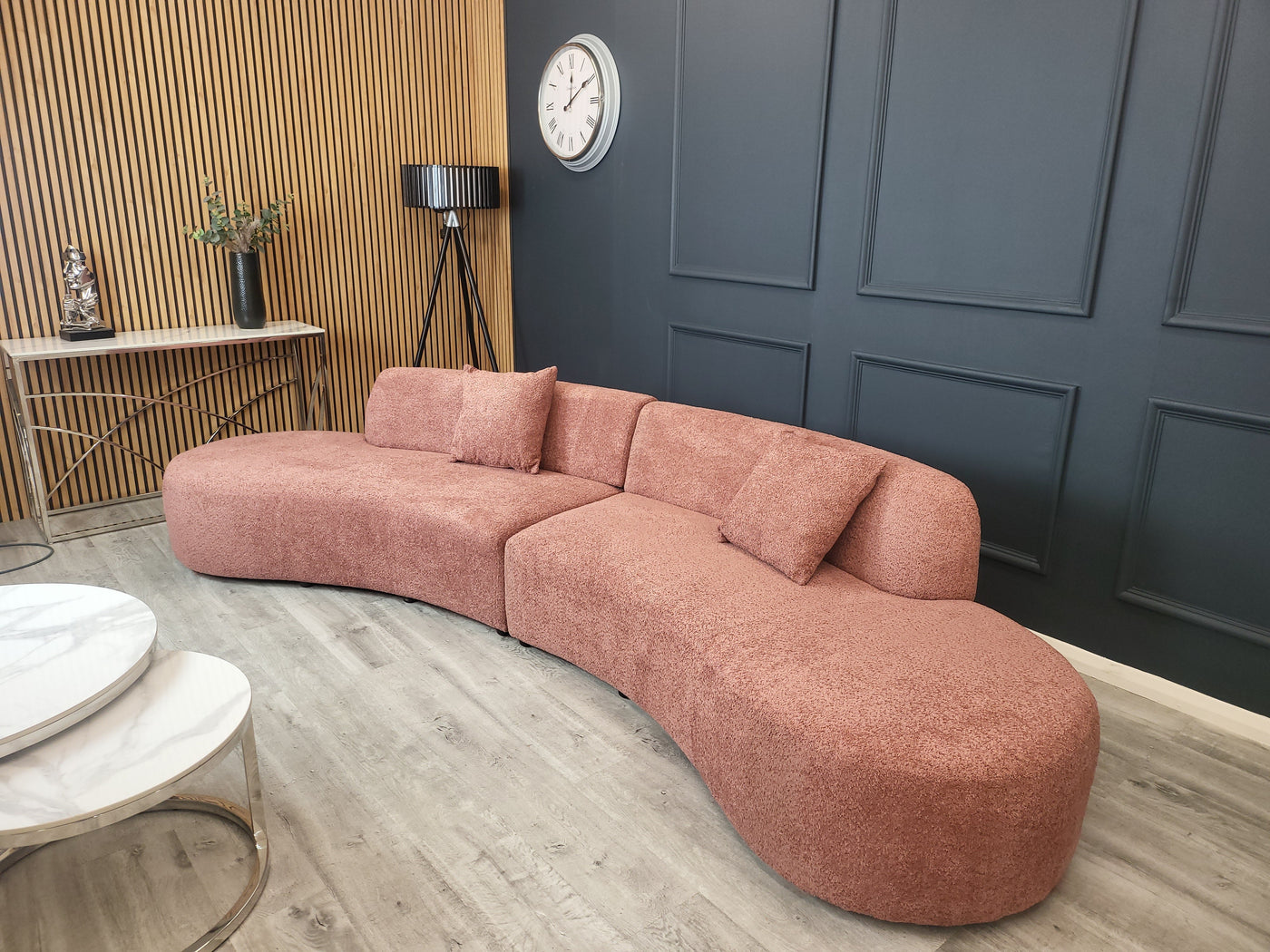 Miami Curved Cinema Boucle Sofa Furnish 365 Limited