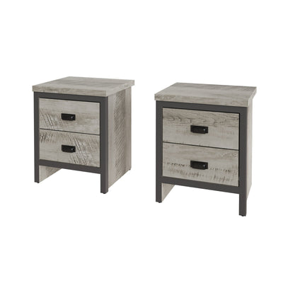 Boston Two-Drawer Nightstand Set - Grab Some Furniture