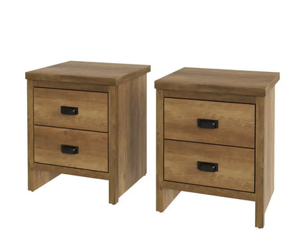 Boston 2 Drawer Bedside Table Pair - Grab Some Furniture