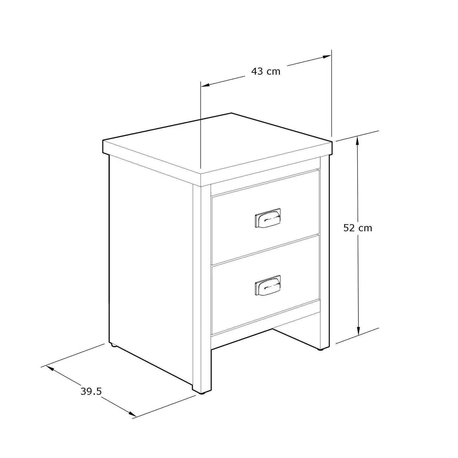 Boston 2 Drawer Besides Table - Grab Some Furniture