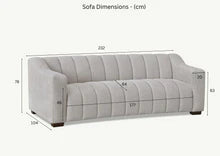 Aluxo Astoria 3 Seater Sofa in Iron Boucle Fabric - Grab Some Furniture