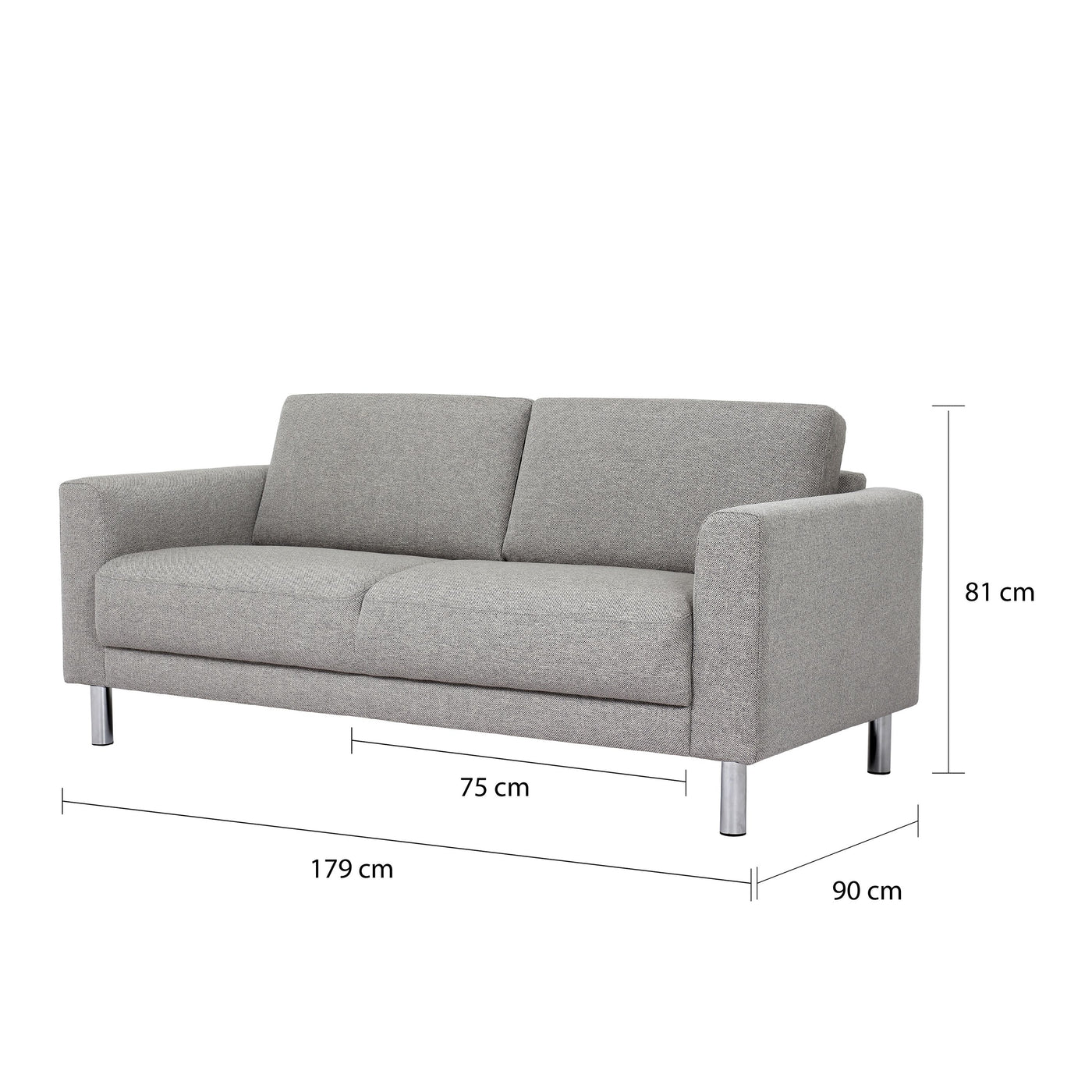 Cleveland 2- and 3-Seater Sofa in Nova Light Grey furniture-to-go