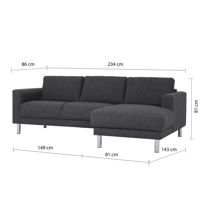 Cleveland Chaiselongue Sofa (RH)