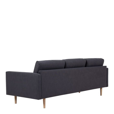 Larvik Chaiselongue Sofa (LH) - Anthracite, Oak Legs Grab Some Furniture