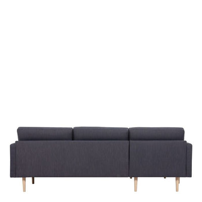 Larvik Chaiselongue Sofa (LH) - Anthracite, Oak Legs Grab Some Furniture