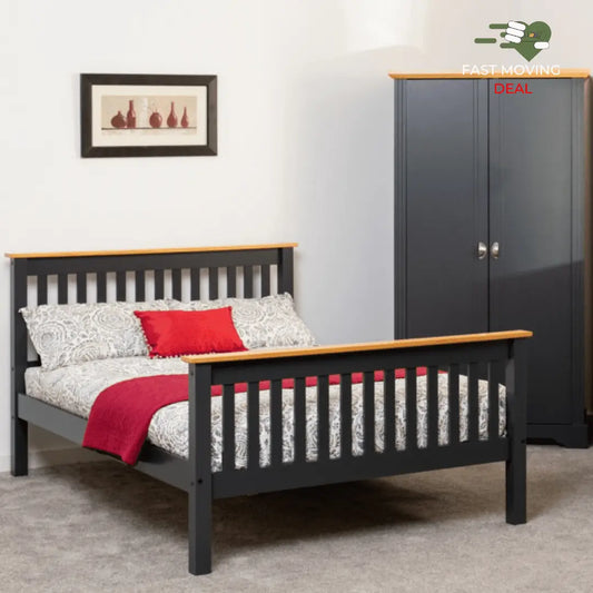 Monaco 4'6" Bed High Foot End Wooden My Store