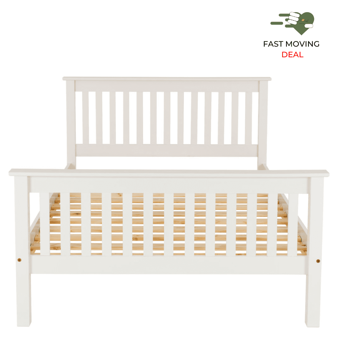 Monaco 4'6" Bed High Foot End Wooden