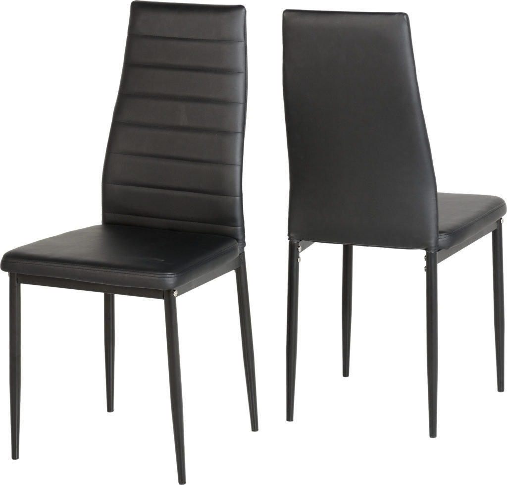 Abbey Chair Black Faux Leather - Grab Some Furniture
