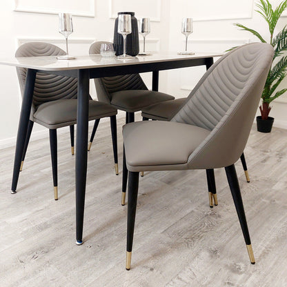 Alba Leather Dining Chair Furnish 365 Limited