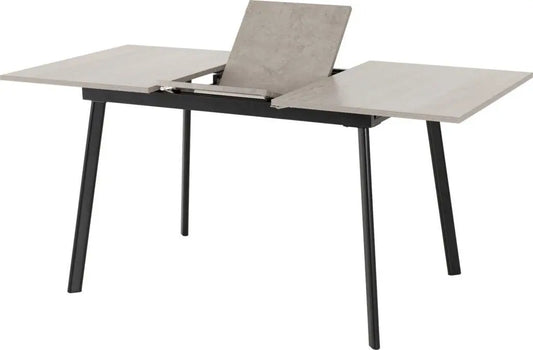Avery Extending Dining Table Concrete/Grey Oak Effect/Black - Grab Some Furniture