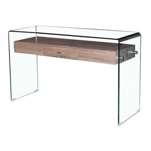 Angola Clear Console Table with Drawer - Grab Some Furniture