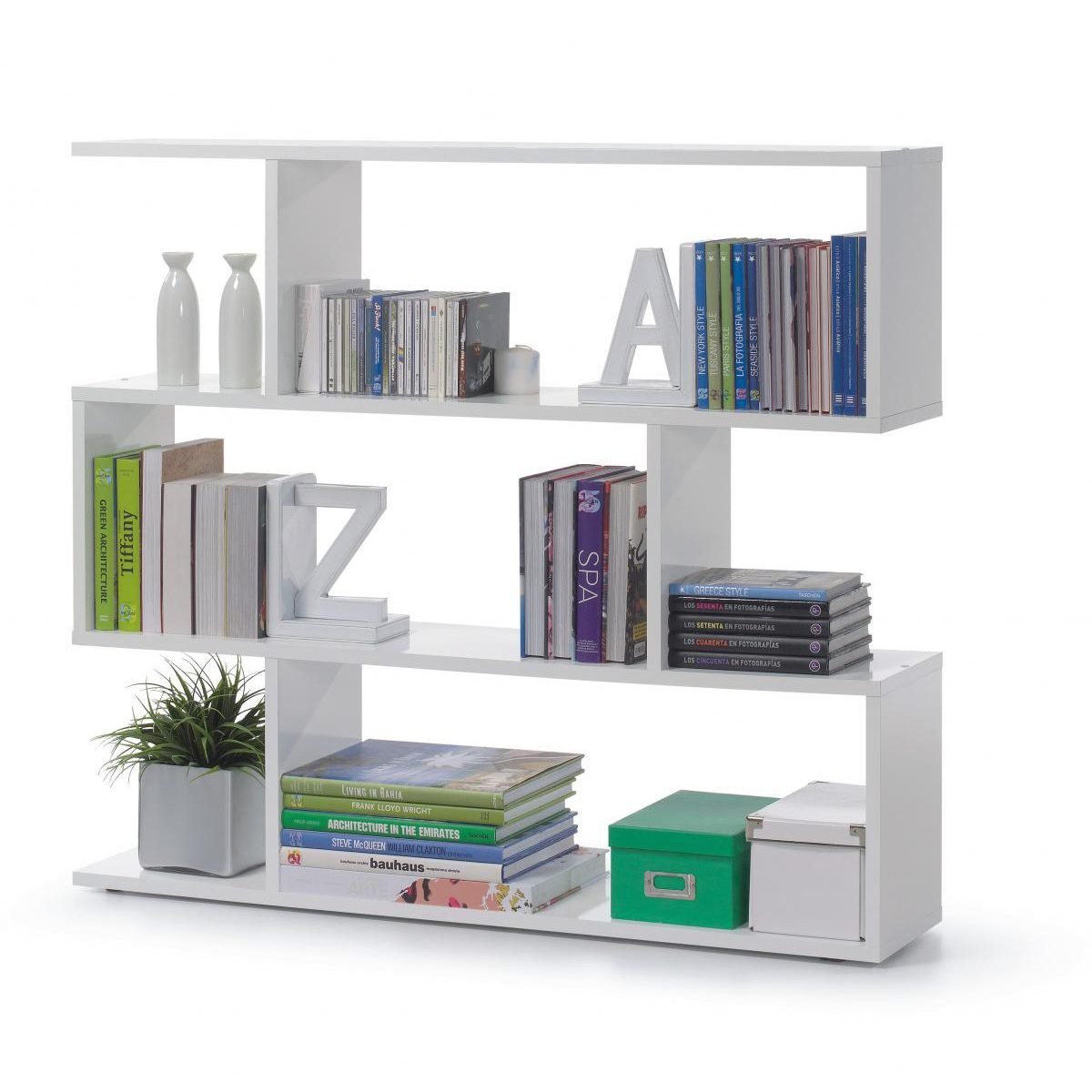 Arctic Bookcase Wide White - Grab Some Furniture