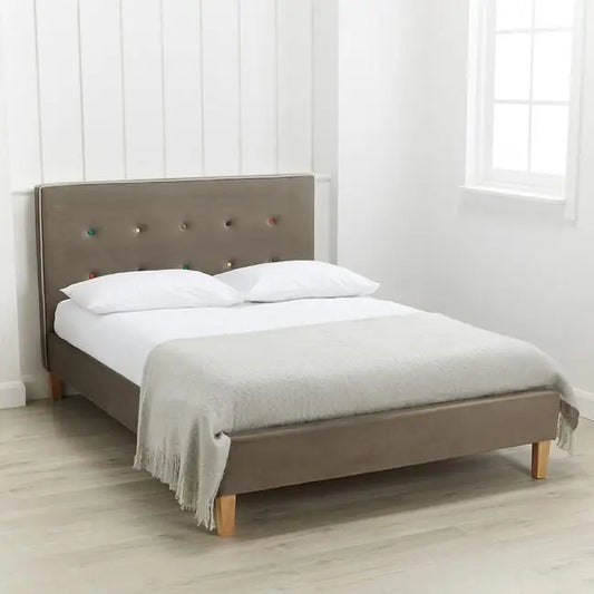 CAMDEN BED GREY - Grab Some Furniture
