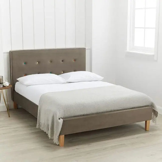 CAMDEN BED GREY - Grab Some Furniture