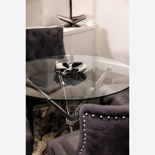CASA DINING TABLE GLASS TOP - Grab Some Furniture