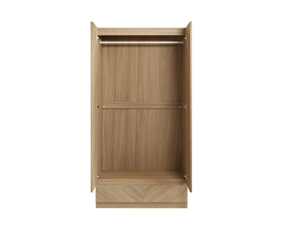 Catania 2 Door 1 Drawer Wardrobe - Grab Some Furniture