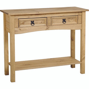 Corona Console Table 2 Drawer with Shelf - Grab Some Furniture