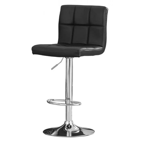 Cubik Bar Stool PU Chrome (2s) - Grab Some Furniture