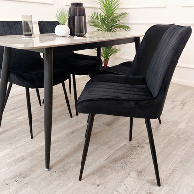 Dido Velvet Dining Chair Furnish 365 Limited