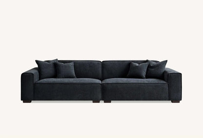 Aluxo Dakota 4 seater with Chaise in Midnight Boucle - Grab Some Furniture