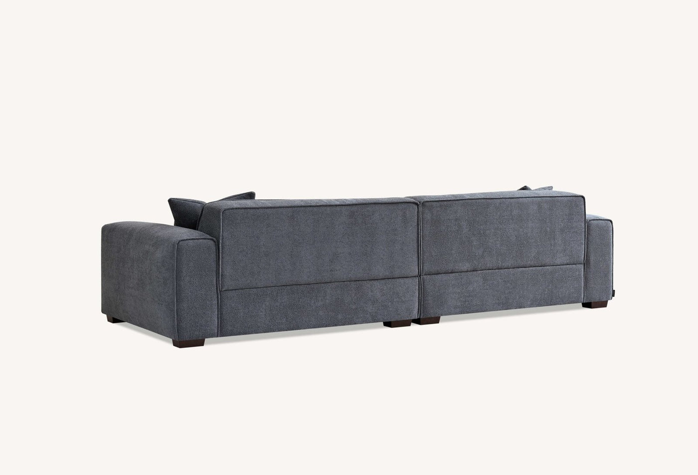 Aluxo Dakota 4 seater with Chaise in Charcoal Boucle - Grab Some Furniture