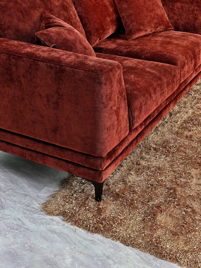 Aluxo Lenox Sofa Range in Rust Velvet - Grab Some Furniture