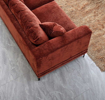 Aluxo Lenox Sofa Range in Rust Velvet - Grab Some Furniture