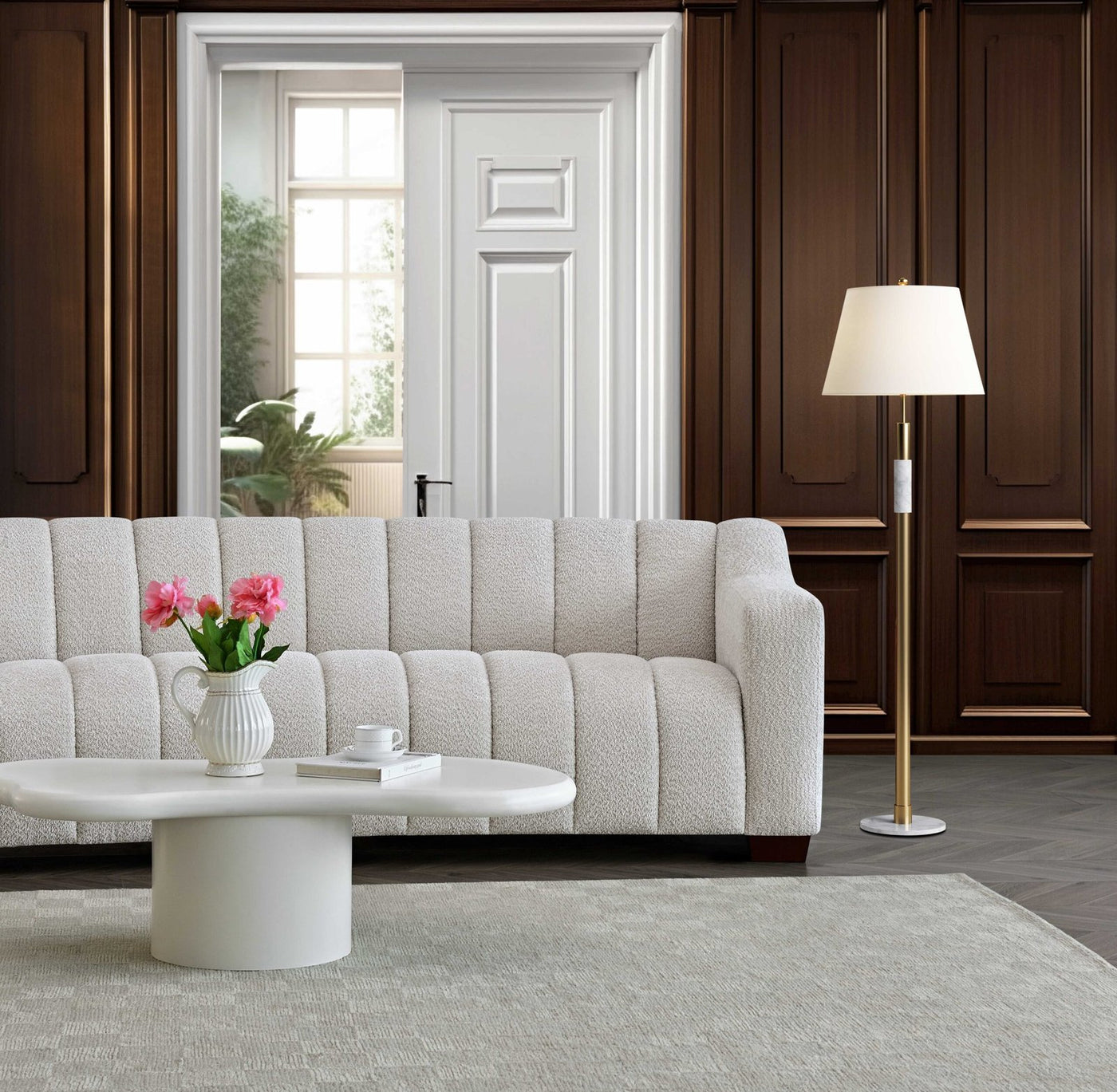 Aluxo Astoria 3 Seater Sofa in Oatmeal - Grab Some Furniture