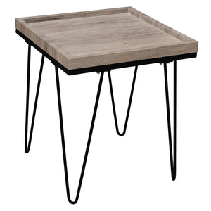 Deco Lamp Table Natural with Black Metal Legs - Grab Some Furniture