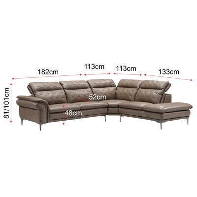 Vellura Corner Leather Sofa