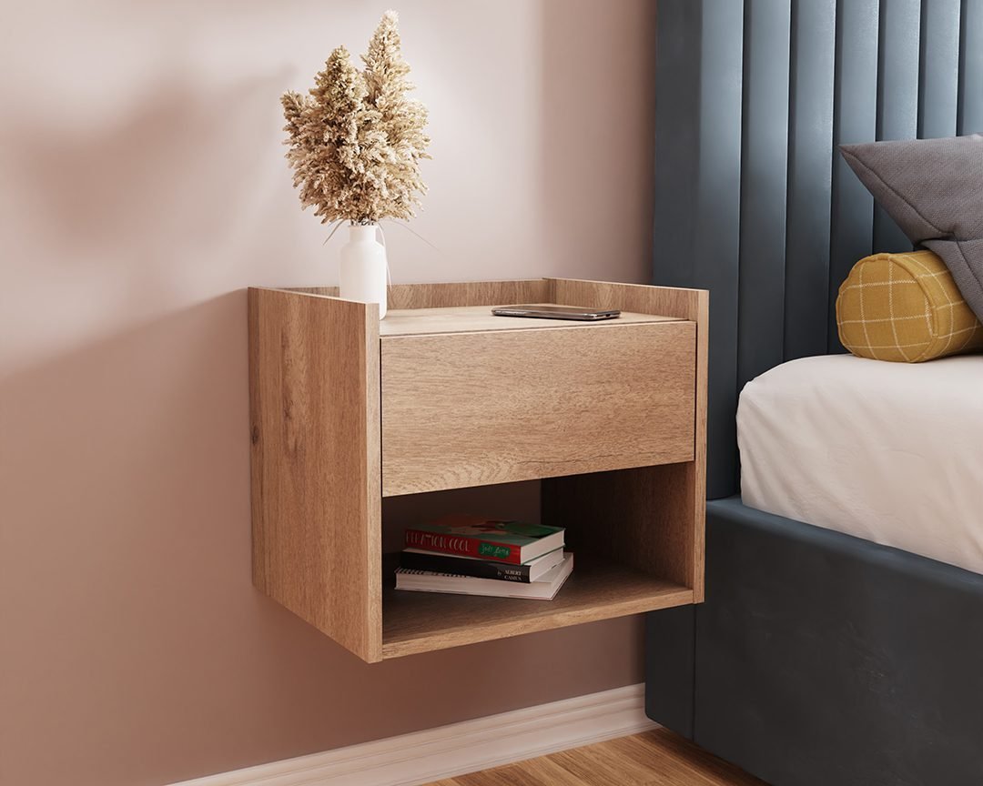 Harmony Wall Mounted Pair of Bedside Tables - Grab Some Furniture
